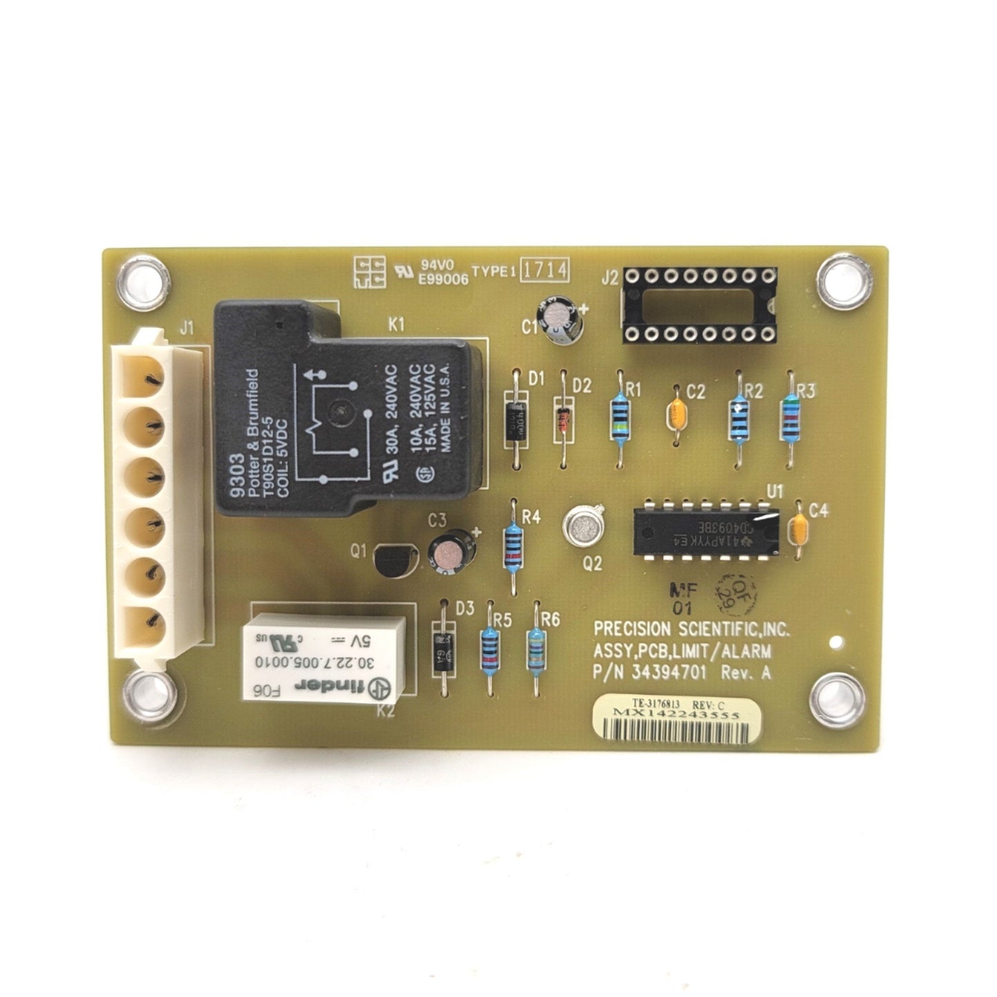 Used Thermo Fisher Scientific 3176813 REV C ASSY PCB HI LIMIT For 3721 Refrigerator