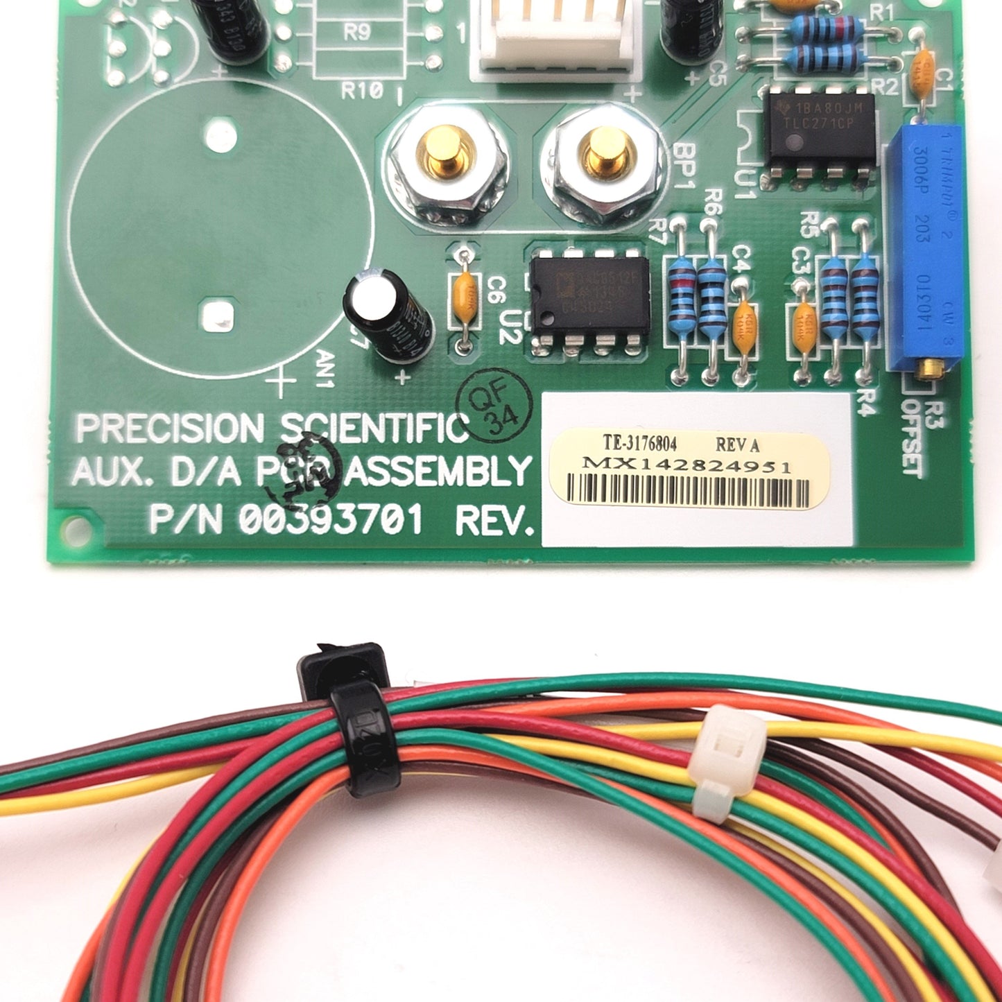 Used Thermo Fisher Scientific 3176804 REV A ASSY PCB AUX. D/A For 3721 Refrigerator