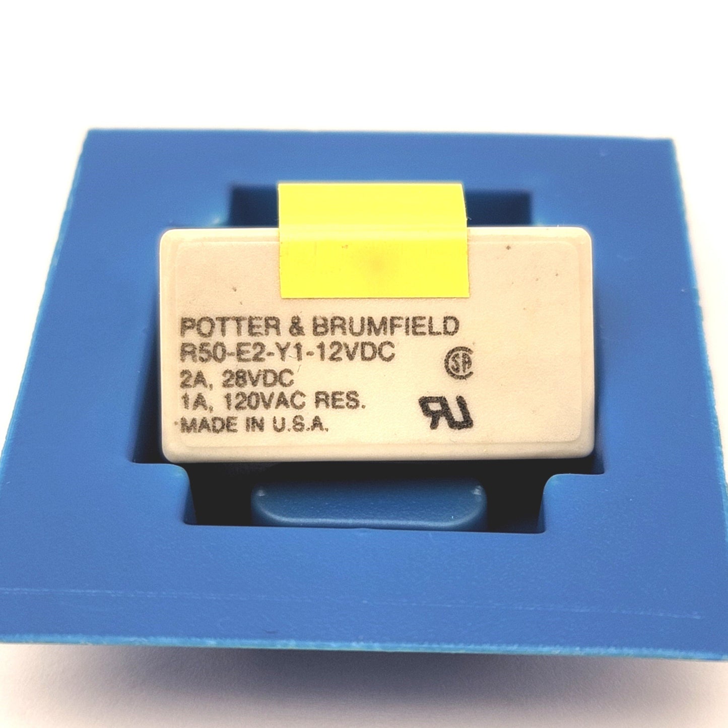 Used Potter & Brumfield R50-E2-Y1-12VDC PC Board Relay 2A@28VDC, SPDT, 12VDC Coil