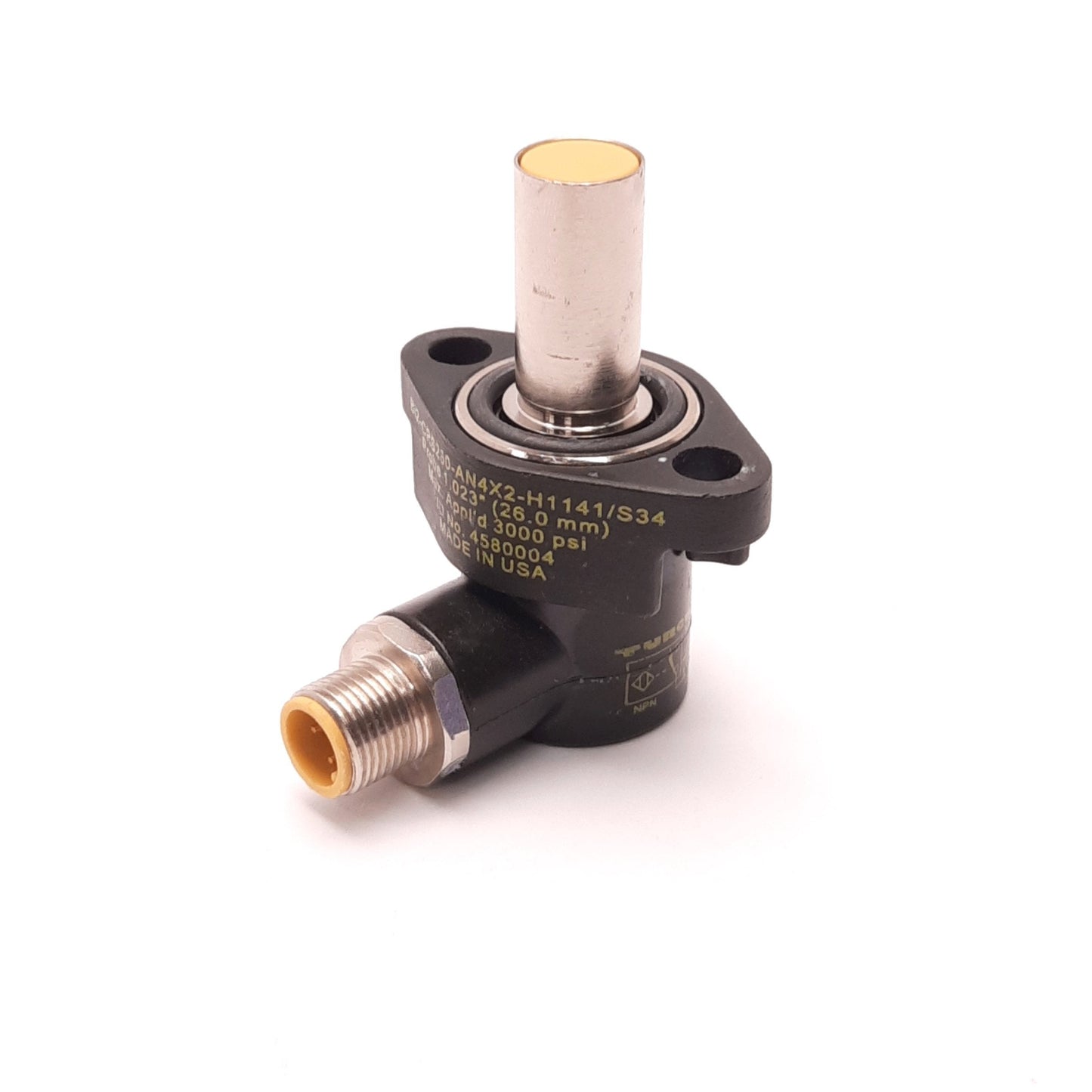 Used Turck Bi2-CRS230-AN4X2-H1141/S34 Proximity Switch, 2mm Range, 26mm Probe, N.P.N.