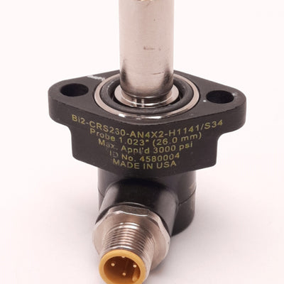 Used Turck Bi2-CRS230-AN4X2-H1141/S34 Proximity Switch, 2mm Range, 26mm Probe, N.P.N.