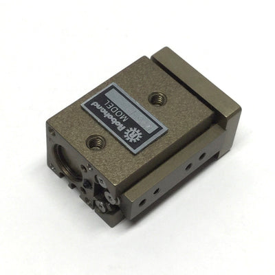 Used Robohand MPS-1-1 Mini Roller Bearing Dual-V Rail Air Slide Thruster, 0.5" Stroke