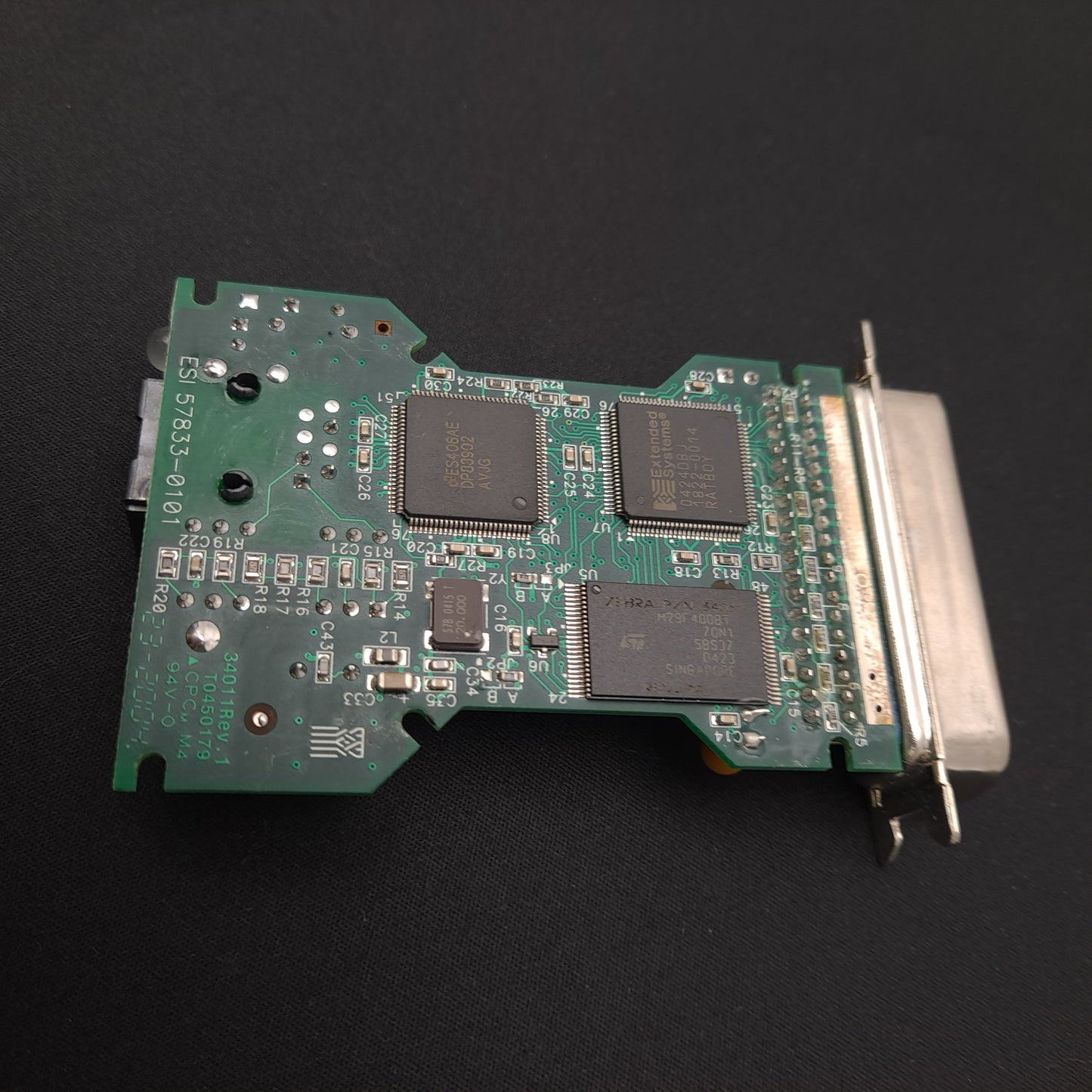 Used Zebra 34011 Rev 1 Ethernet Interface Network Card, For 140xiIII Printers