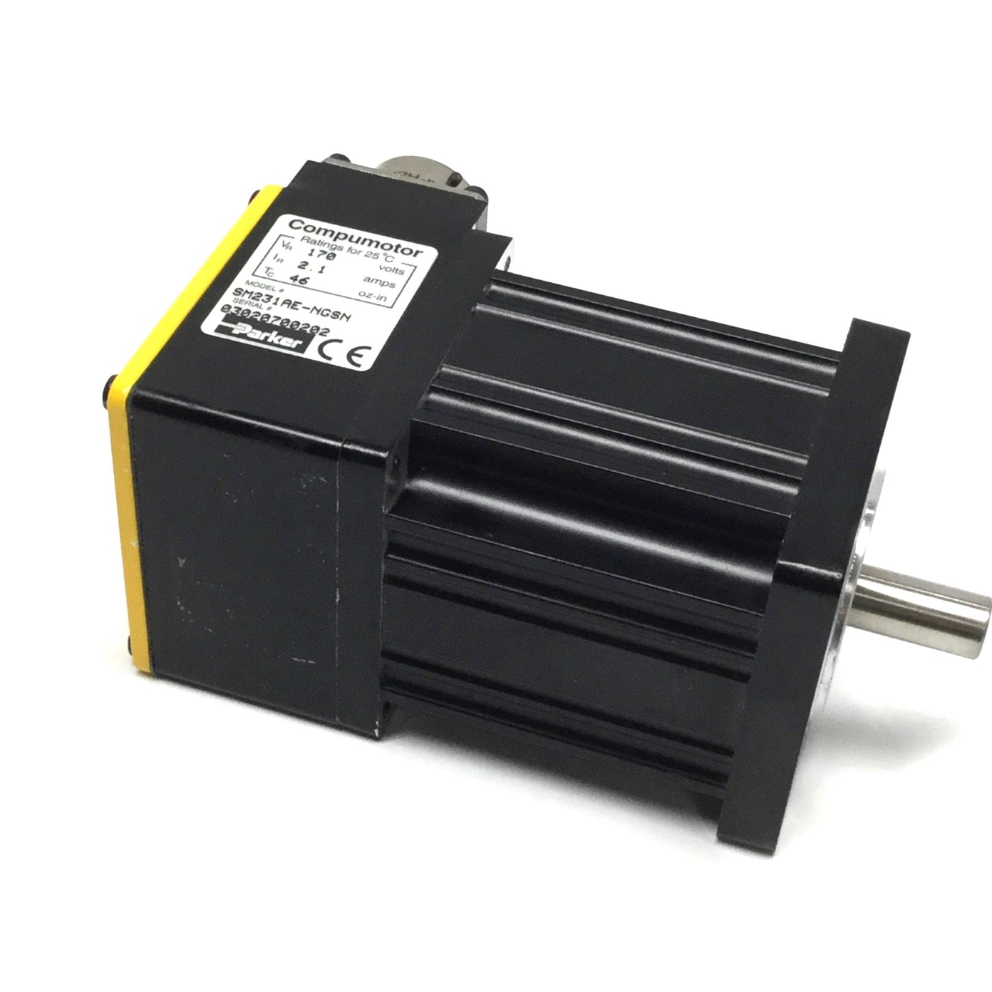 Used Parker SM231AE-NGSN Brushless Servo Motor 170V 7500RPM, NEMA 23, 1000ppr Encoder