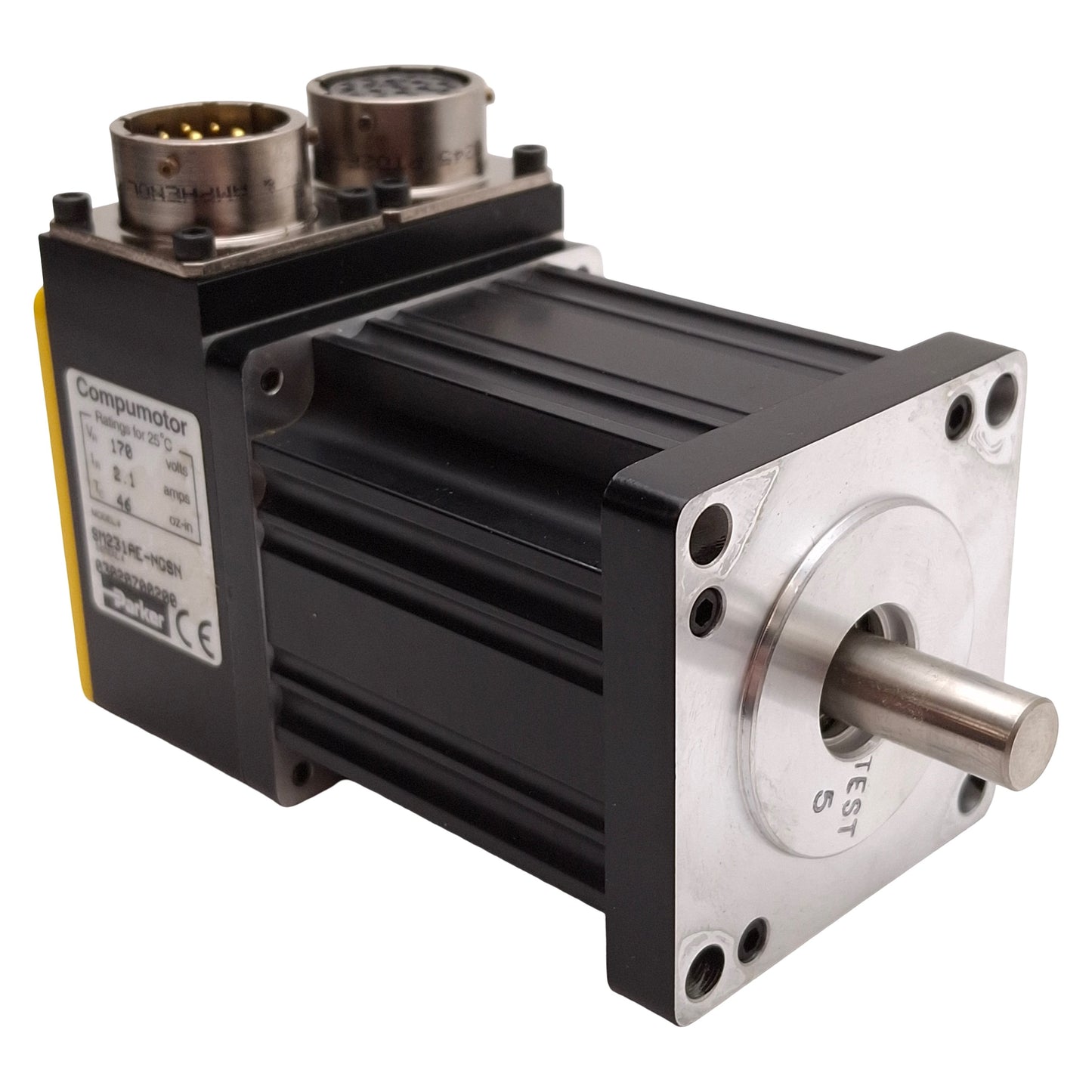 Used Parker SM231AE-NGSN Brushless Servo Motor 170V 7500RPM, NEMA 23, 1000ppr Encoder