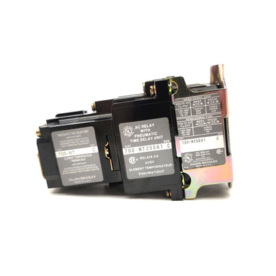 Used Allen Bradley 700-NT200A1 Series C Pneumatic Time On/Off Delay Relay 0.1 To 60s