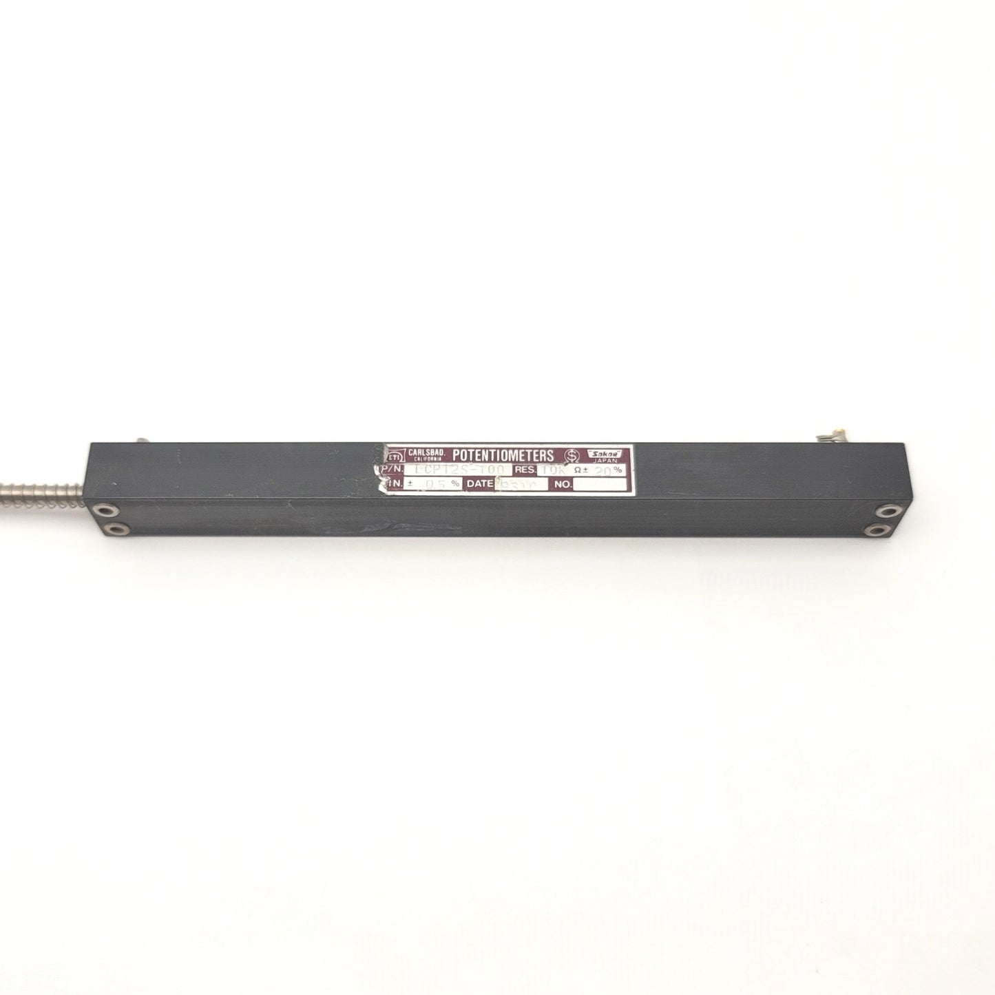 Used ETI Systems LCP12S-100-10K Linear Potentiometer 4" Travel, 1.2 Watt Max, 10K Ohm