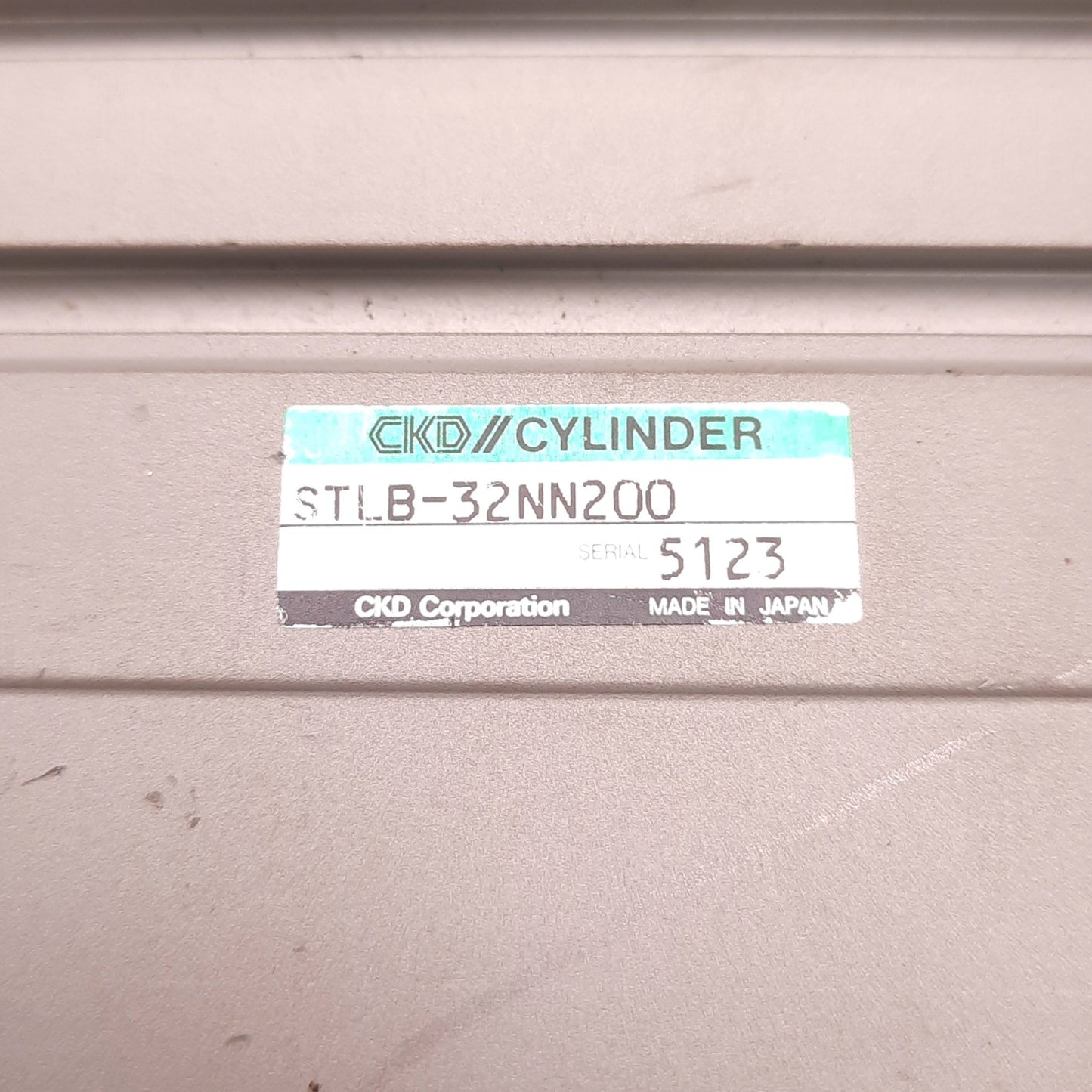 Used CKD STLB-32NN200 Guided Long Stroke Pneumatic Cylinder, 32mm Bore, 1/8 NPT Port