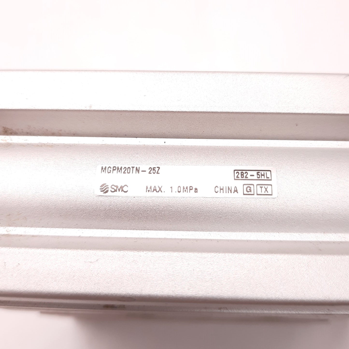 Used SMC MGPM20TN-25Z Guided Pneumatic Cylinder, 20mm Bore, 25mm Stroke, 1/8 NPT