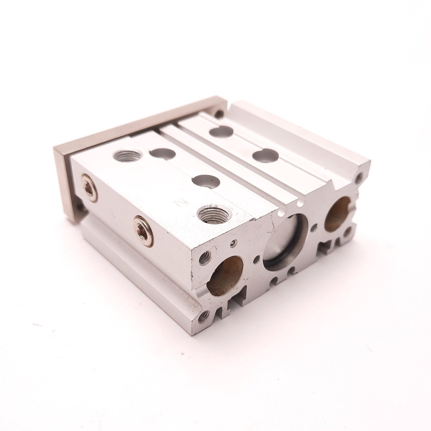 Used SMC MGPM20TN-25Z Guided Pneumatic Cylinder, 20mm Bore, 25mm Stroke, 1/8 NPT