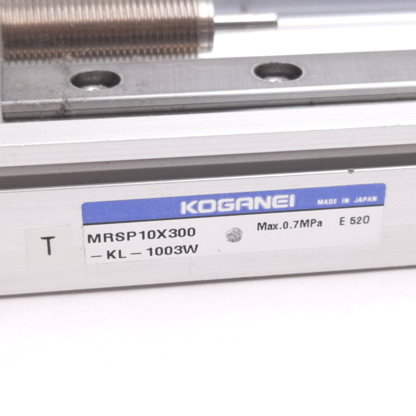 Used Koganei MRSP10X300-KL-1003W Rodless Cylinder, Bore: 10mm, Stroke: 300mm, M5x0.8