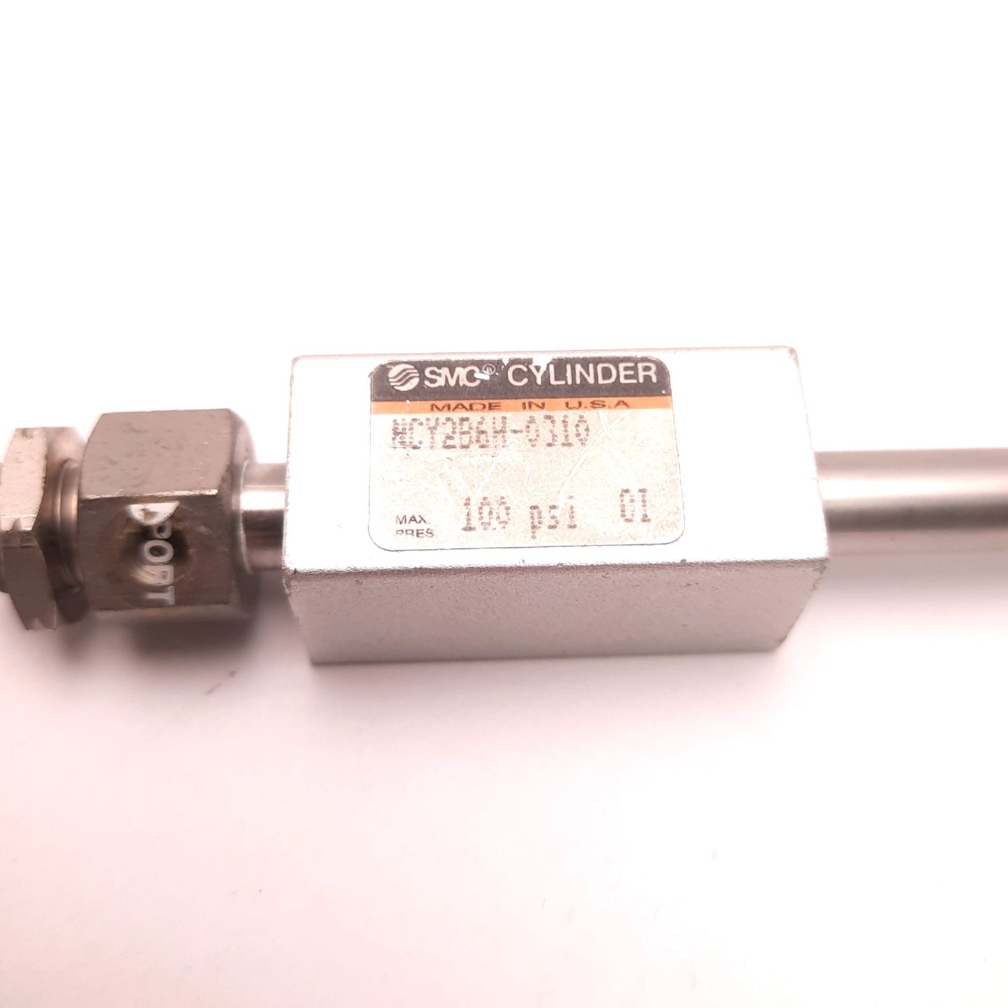 Used SMC NCY2B6H-0310 Rod-less Basic Pneumatic Cylinder, 6mm Bore, 80mm Stroke