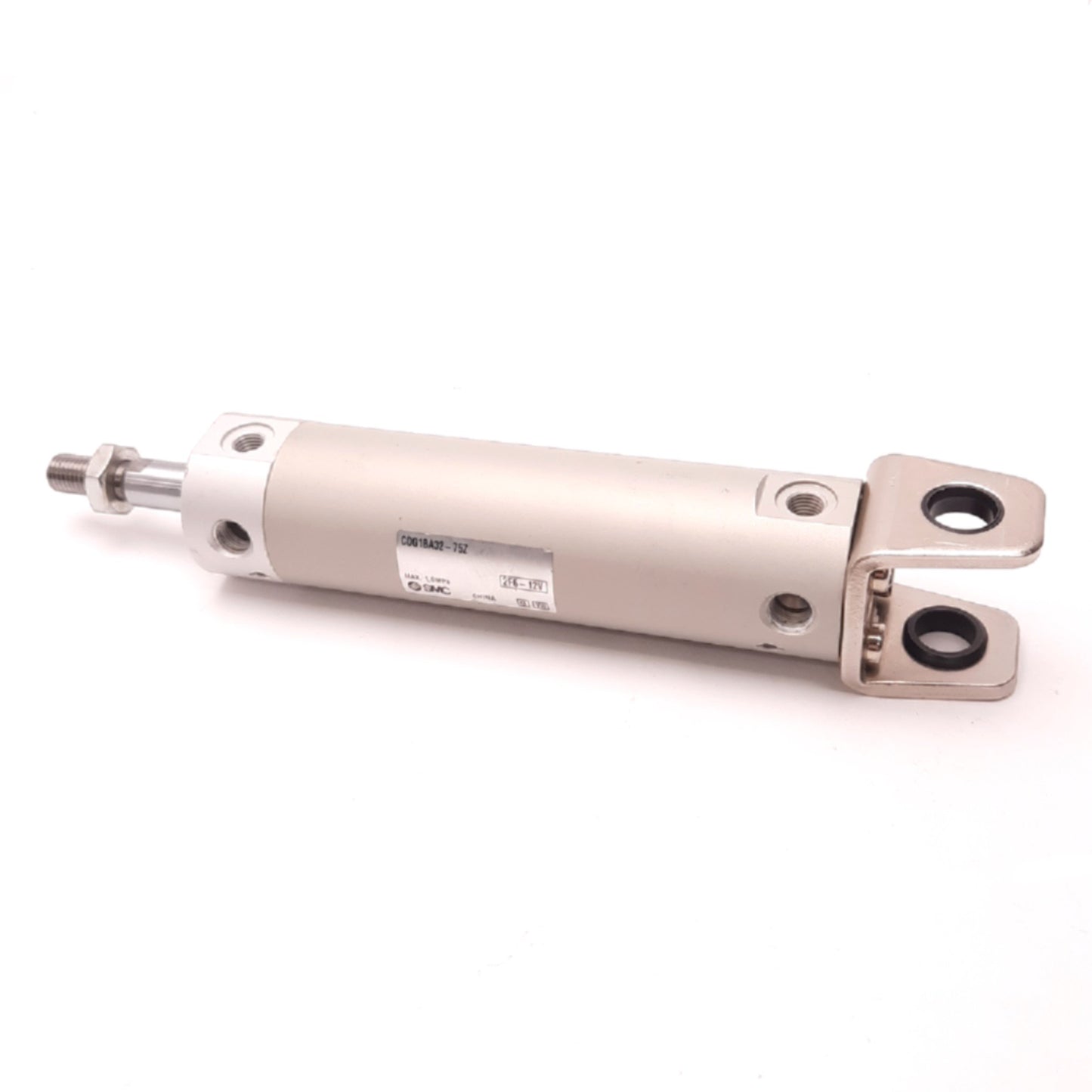 Used SMC CDG1BA32-75Z Round Short Stroke Pneumatic Cylinder, 32mm Bore, 75mm Stroke