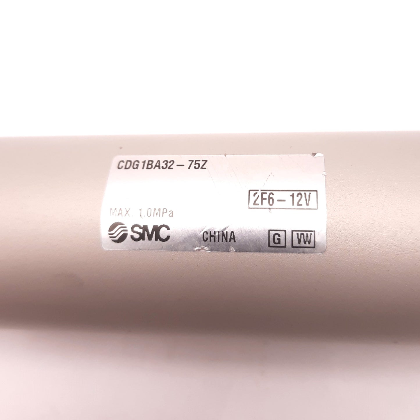 Used SMC CDG1BA32-75Z Round Short Stroke Pneumatic Cylinder, 32mm Bore, 75mm Stroke