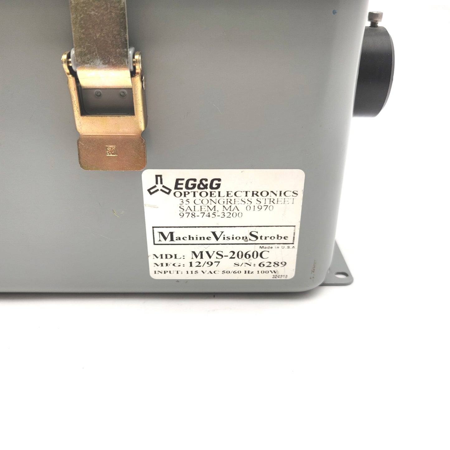 Used EG&G MVS-2060C Machine Vision Strobe Fiber Optic Light Source 100W115VAC 50/60Hz