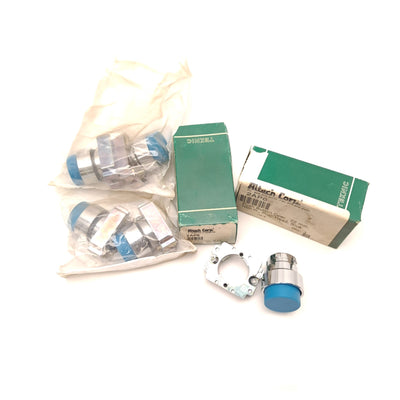 New Lot of 8 Altech Corp 2AP6 Blue Push Button With 22mm Bracket Mount