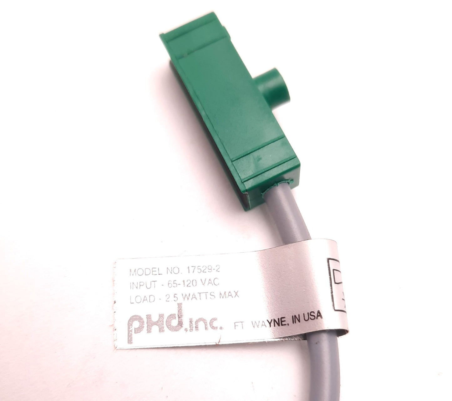 Used PHD 17529-2 Proximity Switch, 65v - 120v AC, 2.5 Watts Max, Quick Connect