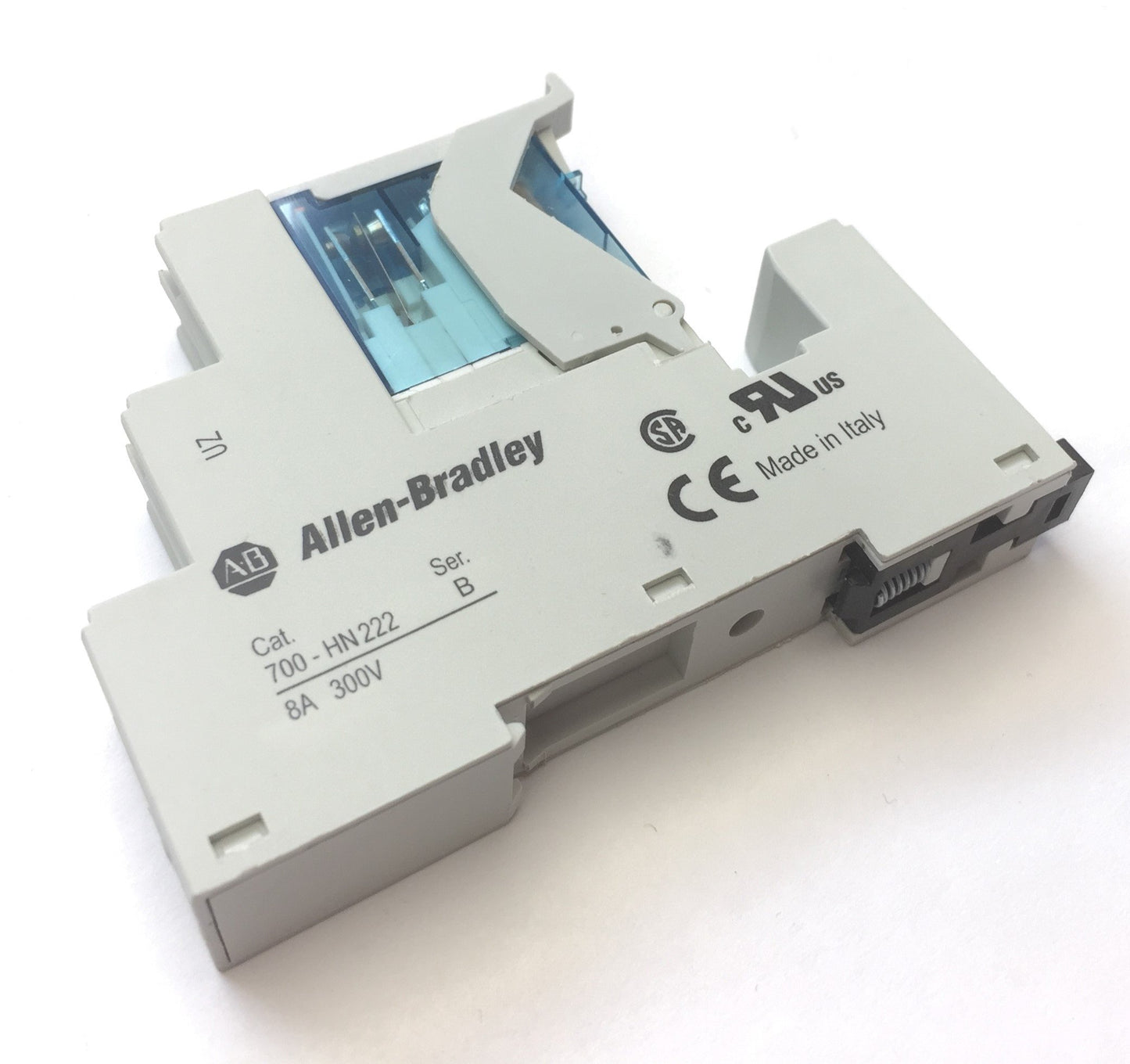 Used Lot of 2 Allen Bradley 700-HK32Z24 Ser B Relay & 700-HN222 Base, 2PDT 8A 24VDC