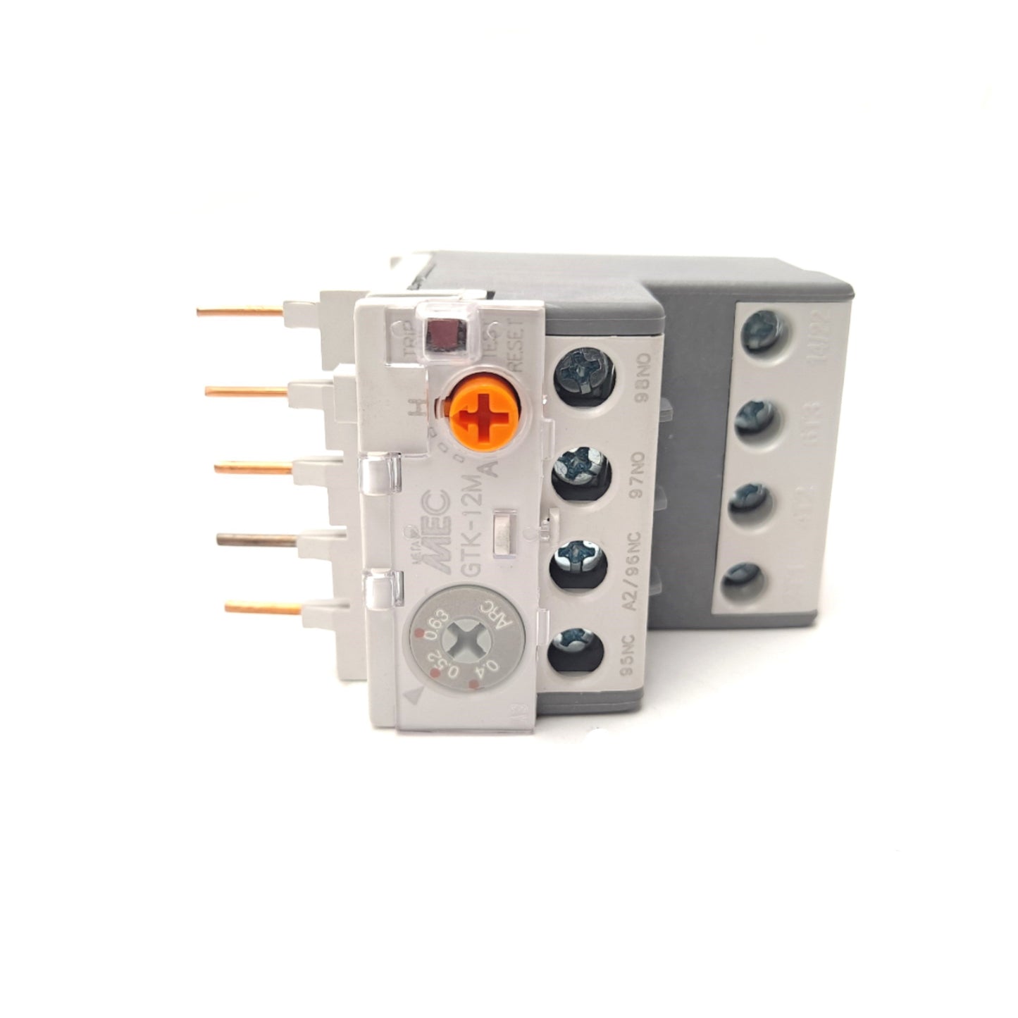 New LS GTK-12M-0.63 Mini Thermal Overload Relay 600VAC 3 Pole 1 NO 1 NC Trip Contact