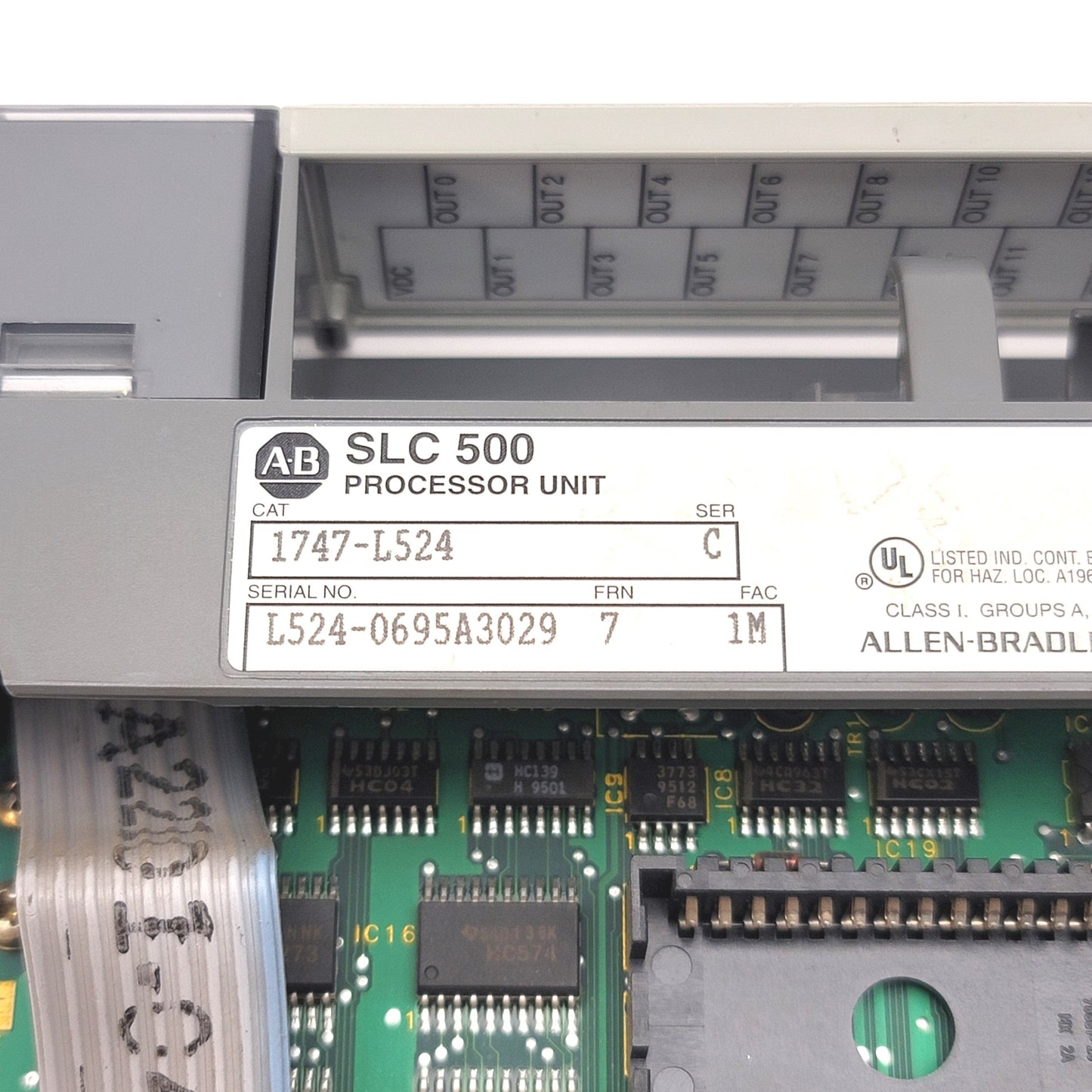 Used Allen Bradley 1747-L524 Series C FRN 7 SLC 5/02 CPU Processor Unit 4k Memory