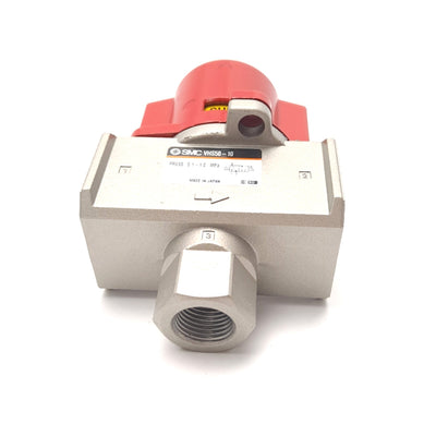 New SMC VHS50-10 Lock Out Hand Valve 3 Port 145 PSI In/Out 1" Exhaust 1/2" NPT