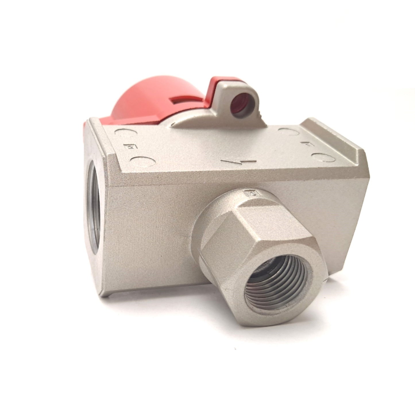 New SMC VHS50-10 Lock Out Hand Valve 3 Port 145 PSI In/Out 1" Exhaust 1/2" NPT