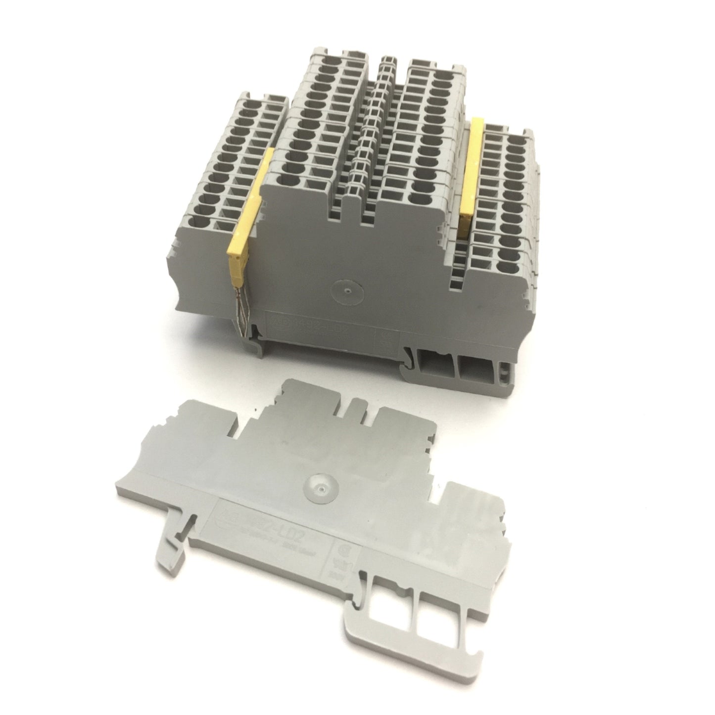 Used Lot of Allen Bradley 1492 Terminal Blocks, End Anchor Stop 600VAC DIN Rail Mount