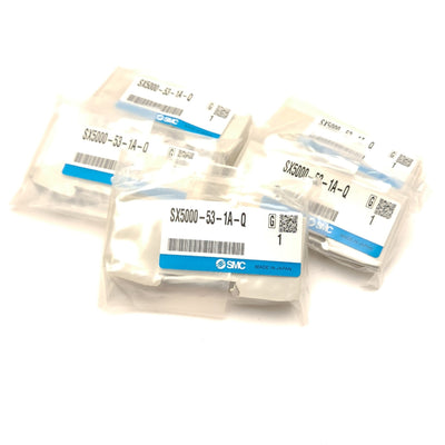 New Lot of 5 SMC SX5000-53-1A-Q Manifold Left End Plate Series SY5000
