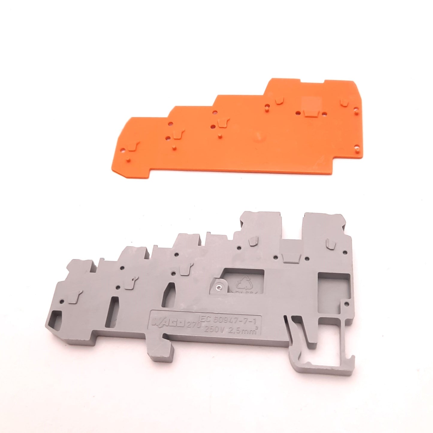 Used Lot of 41 Wago 270-570 Terminal Block, With 21 Wago 270-320 Inter./End Plates