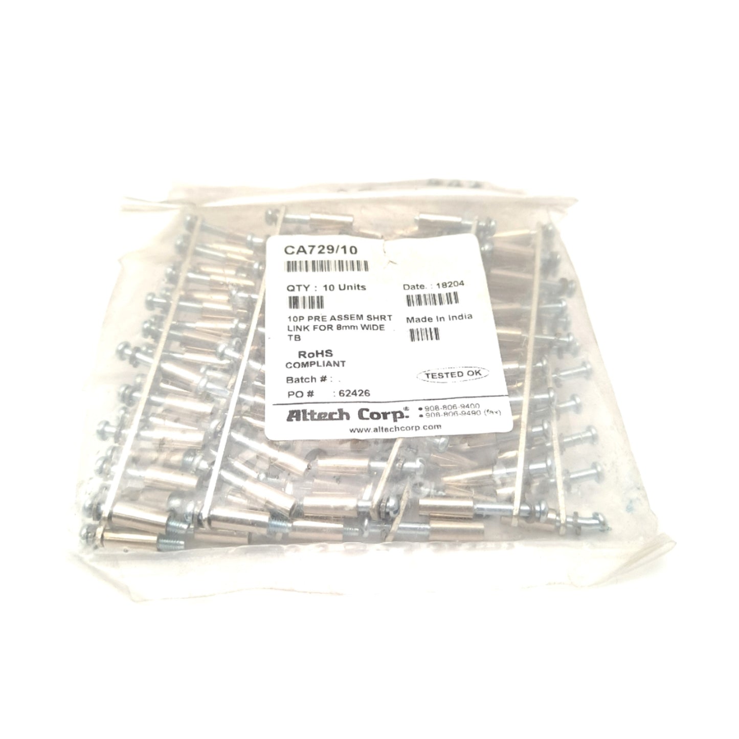 New Lot of 20 Altech Corp CA729/10 Terminal Block Jumper 10 Pole 8 mm