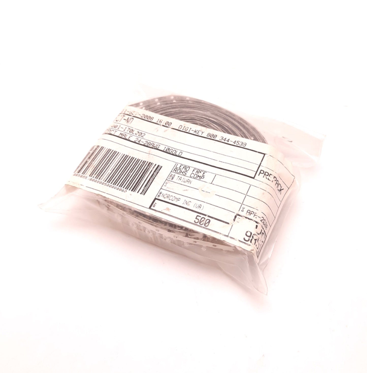 New – Open box Lot of 400 Digi-Key 170-001-170L002 D-Sub Male Contact Pin, Gold, 24-28AWG