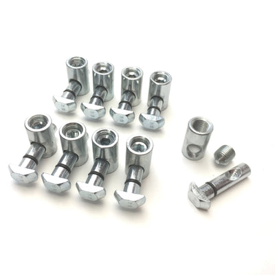 Used Lot of 9 80/20 14013 Aluminum Extrusion Central Connector Horizontal Orientation