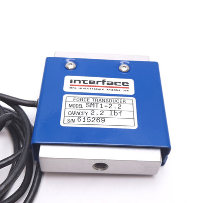 Used Interface SMT1-2.2 Load Cell S-Type 1-2.2lbf ñ0.05% Tension/Compression 15VDC