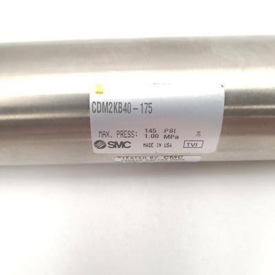 New SMC CDM2KB40-175 Pneumatic Round Body Cylinder 145 PSI 40mm Bore 175mm Stroke