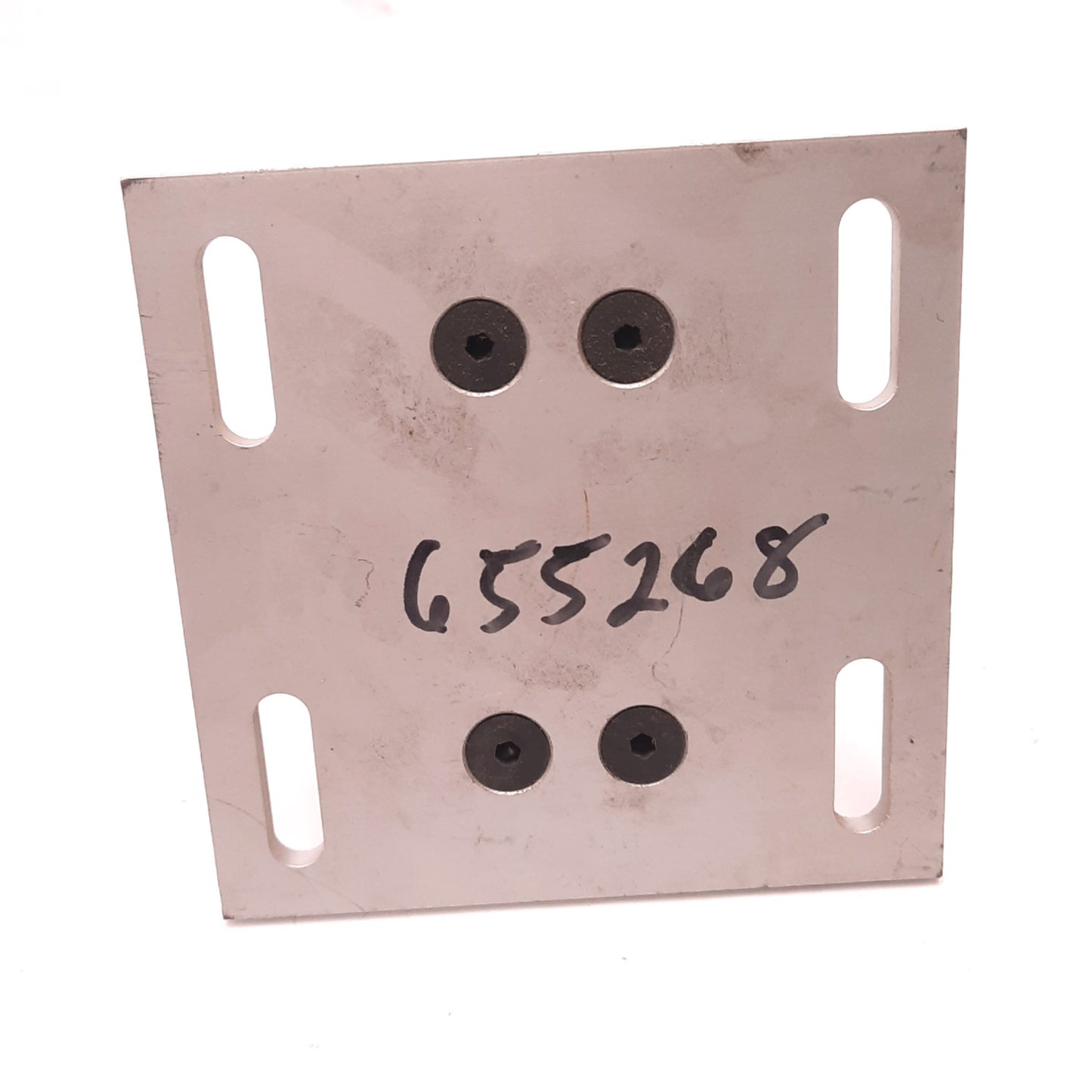 Used TSLOTS 655268 Floor Mount Base Plate, 1" x 1.5" Mounting, 4.25" x 4.25"