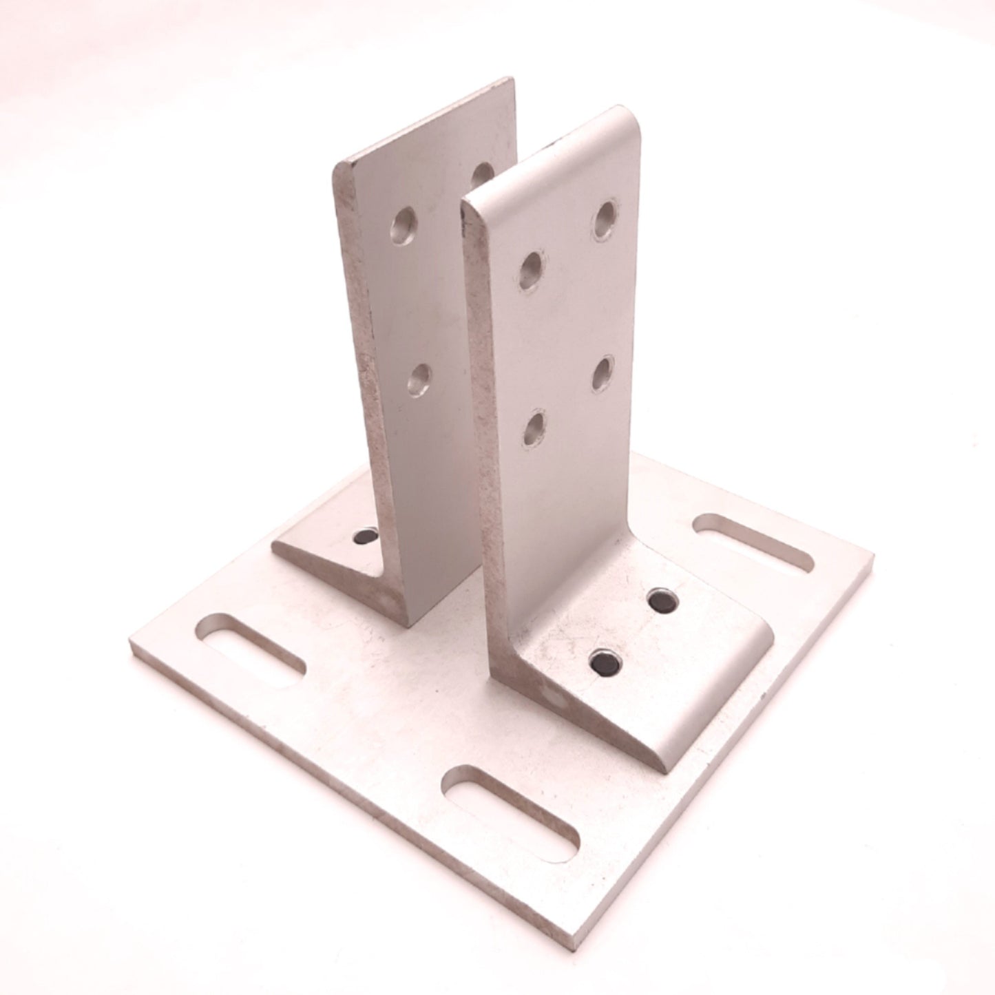 Used TSLOTS 655268 Floor Mount Base Plate, 1" x 1.5" Mounting, 4.25" x 4.25"