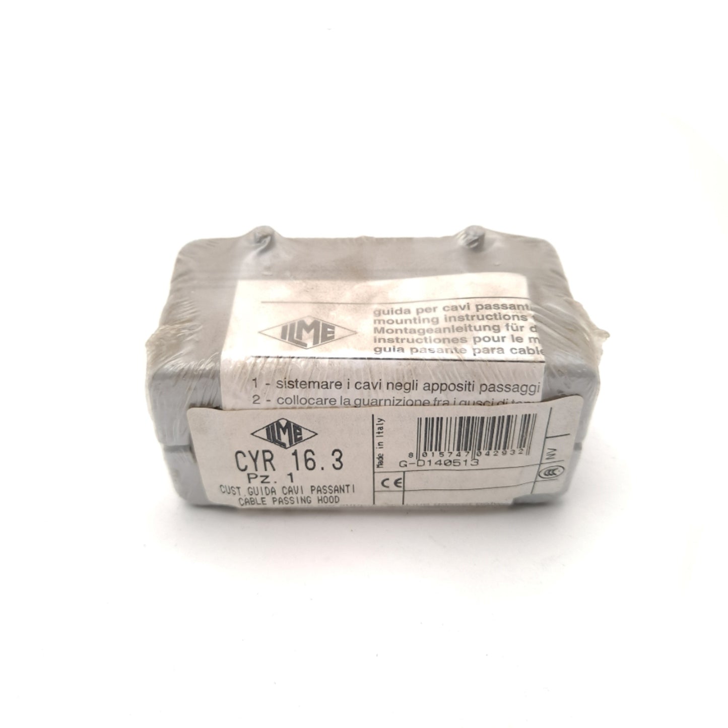 New ILME CYR16.3 Pass Thru Wiring Hood Top Entry Gland Nut Entry