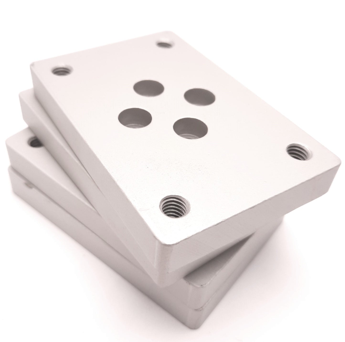 New Lot of 4 Tslots 655280-10S Flange Mount Caster Base Plate, Style 2, 1" Mount