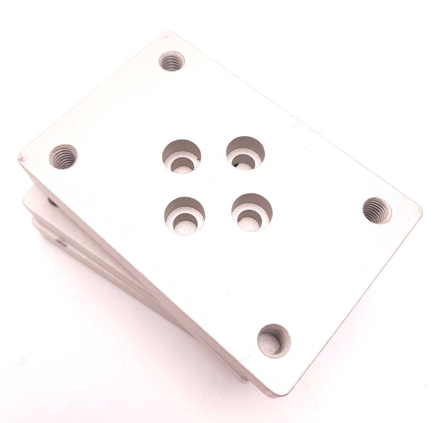 New Lot of 4 Tslots 655280-10S Flange Mount Caster Base Plate, Style 2, 1" Mount