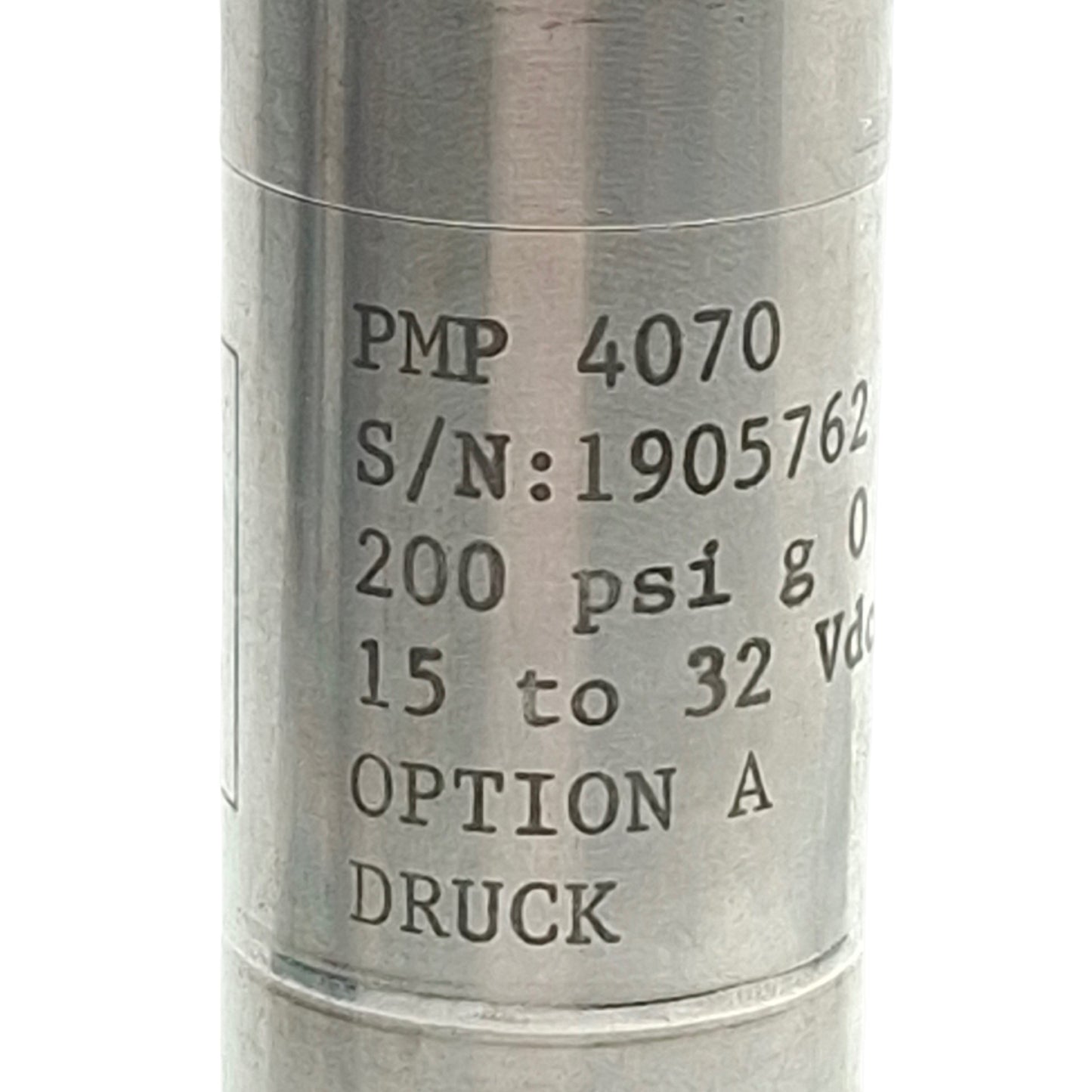 Used Druck PMP 4070 Amplified Output Pressure Transducer, Rating: 200 PSI, 15-32VDC