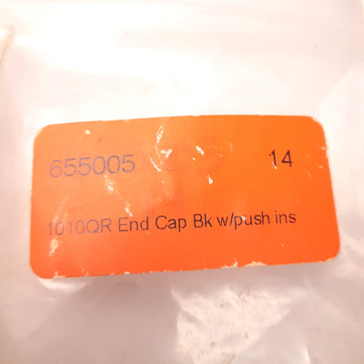 New – Open box Lot of 26 Tslots 655005 TS1010QR End Cap Black, Style 5, Series 10, ABS