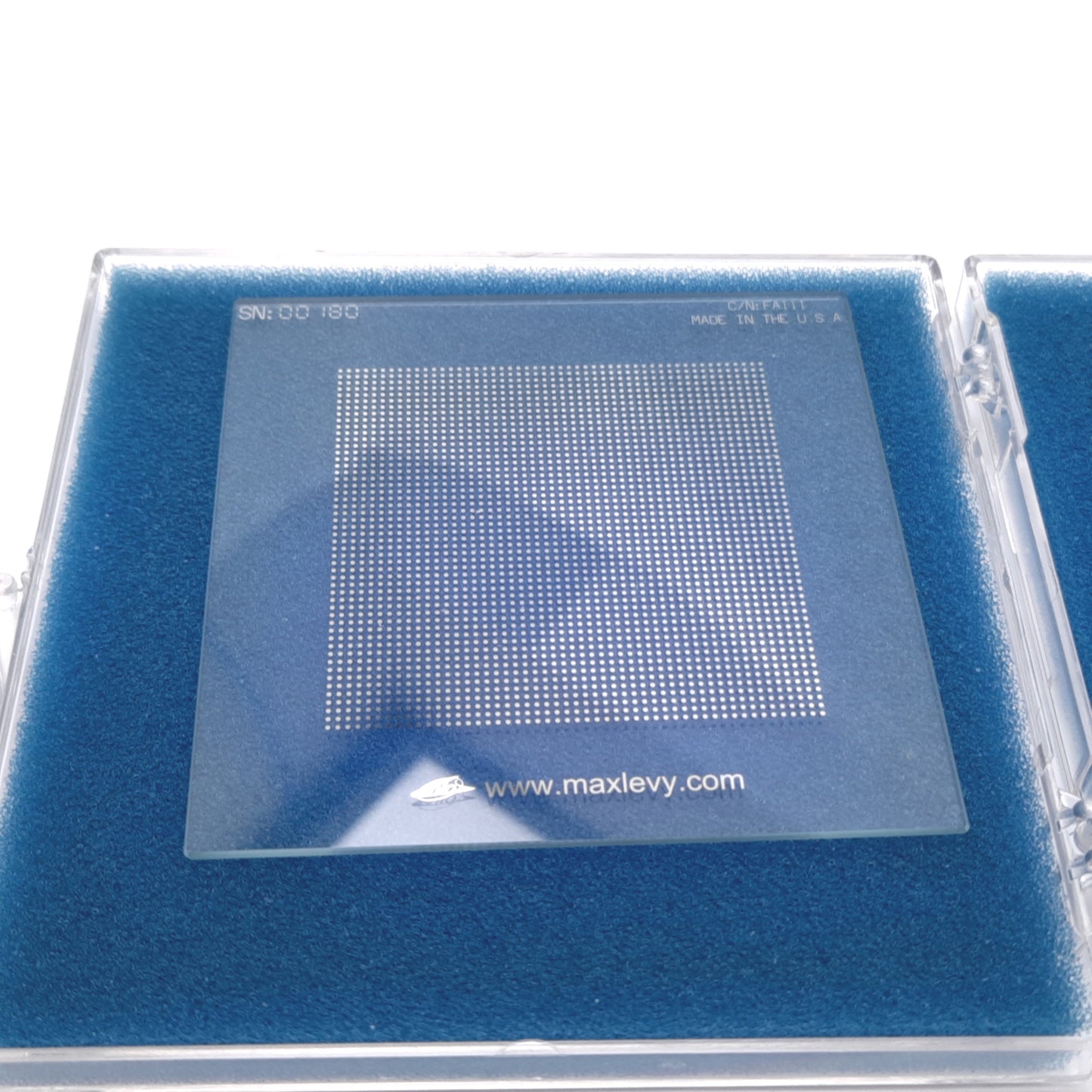 Used Max Levy FA111 Distortion Target Dot Array 50mm x 50mm 0.5mm Dots on 1mm Centers