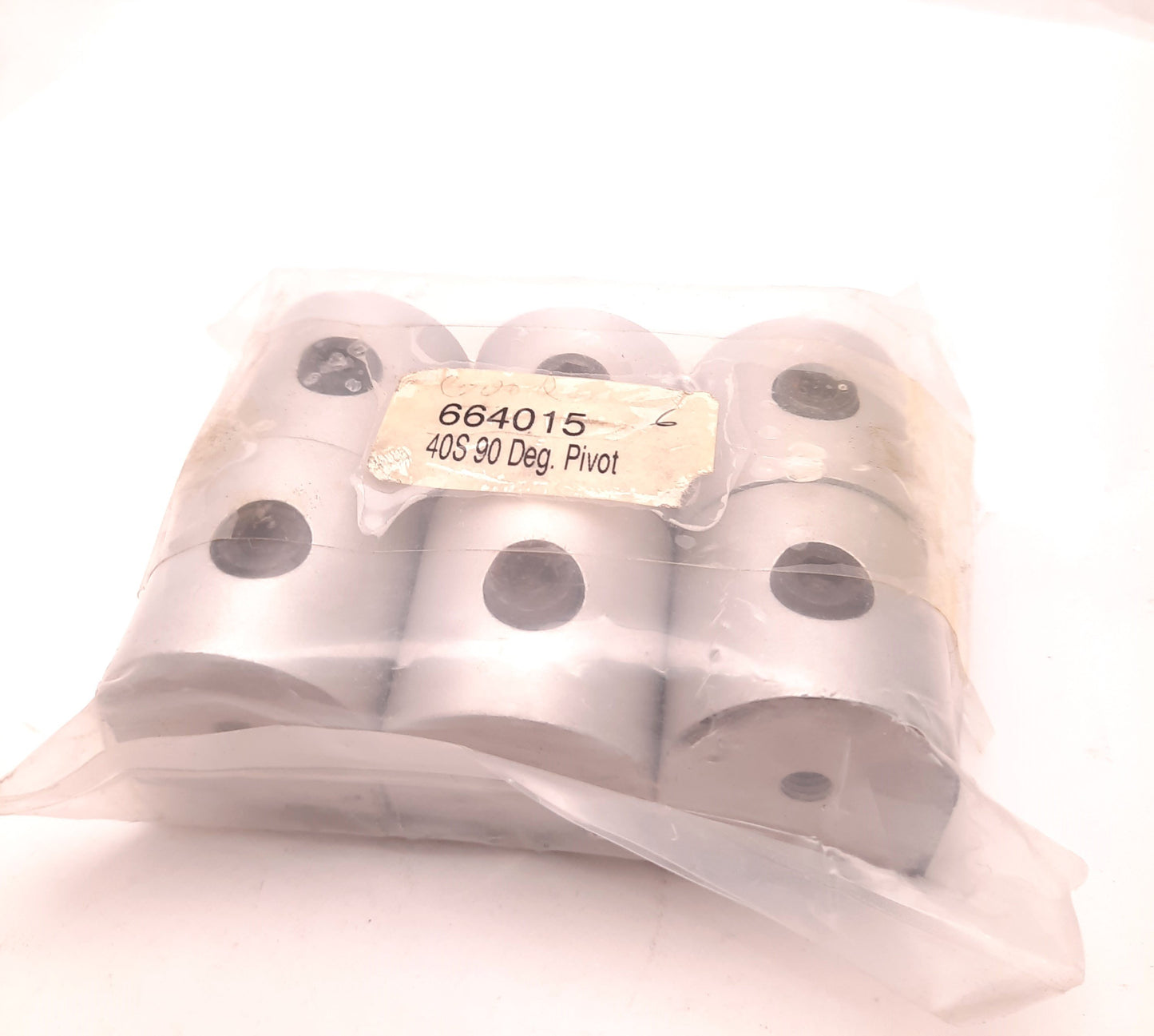 Used Lot of 6 Tslots 664015-40s 90 Degree Pivot Nub, 1.5" x 1.5" x 1.5", 5/16-18 x.75