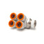 New SMC KQ2ZD13-37S Universal Double Branch Elbow Fitting 4x 1/2" Tube to 1/2"NPT