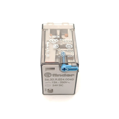 New Finder 56.32.9.024.0040 DPDT Plugin Non-Latching Power Relay 24 VDC 12 A