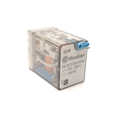 New Finder 56.32.9.024.0040 DPDT Plugin Non-Latching Power Relay 24 VDC 12 A
