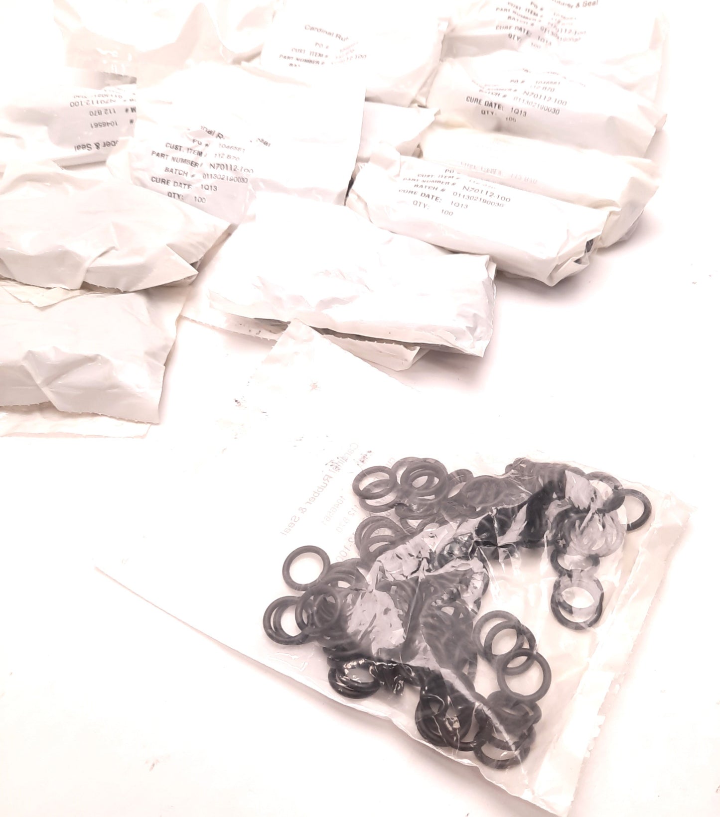 New Lot of 1450 Cardinal N70112 Industrial Service O-Ring, 70 Durometer, 1/2" Size