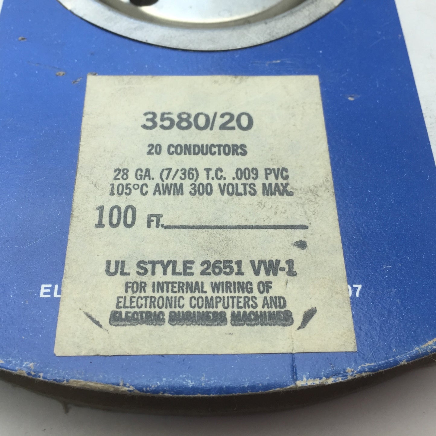 New – Open box Alpha Wire 3580/20 Flat Multiconductor Ribbon Cable 20 Conductor 28AWG 300V 50FT