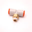 New Lot of 5 SMC KQ2T11-34AS Male Tee Branch Fitting, 1/8" NPT Port, 3/8" Tube