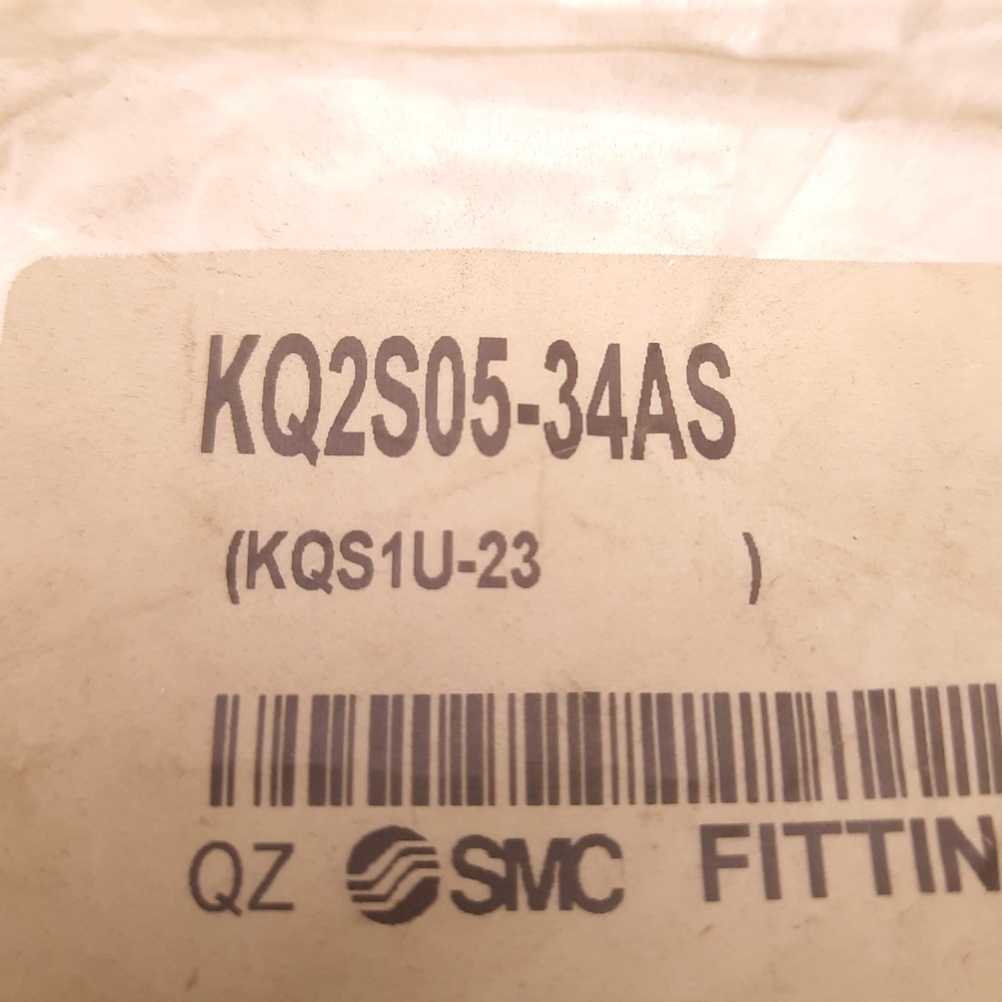 New Lot of 10 SMC KQ2S05-34AS Hex Head Male Connector Fitting, 3/16" Tube, 1/8" NPT